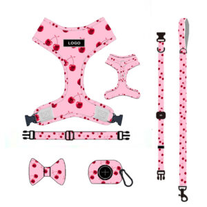 Premium Pink Dog Leash Set with Harness